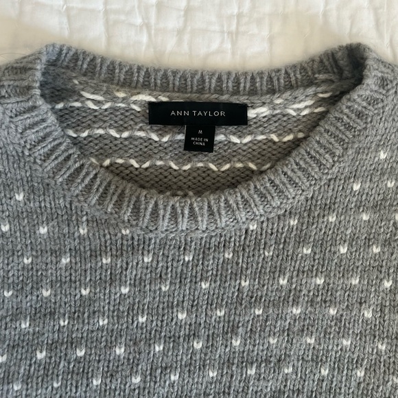 Ann Taylor Bird’s Eye Sweater Sz. M - Picture 8 of 9